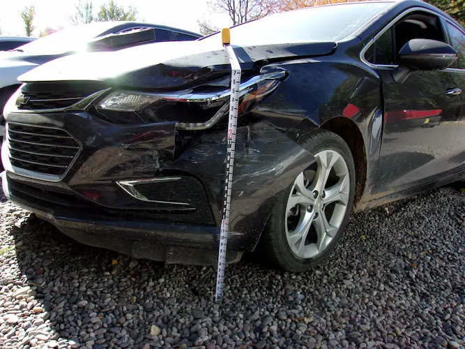 Sport Black Car Wreck